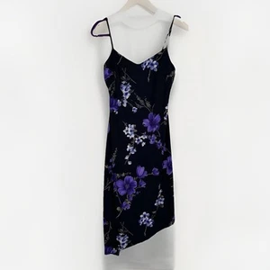 Byer Too! California Slip Dress Medium Purple Floral Vintage Y2K Dark Fairycore - Picture 1 of 5