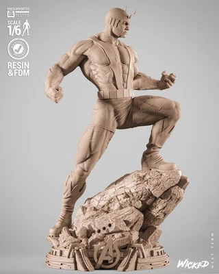 Escultura de hombre gigante impresa en 3D Fan Art de Wicked3d Foto 1 de 4
