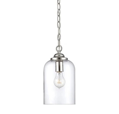 Bally 1 Light Pendant in Polished Nickel by Savoy House - 7-700-1-109 - Image 1 of 4