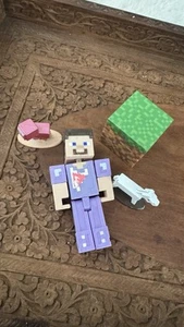 Mattel Minecraft Ultimate Ender Dragon Battle Steve Action Figure Lot - Picture 1 of 9