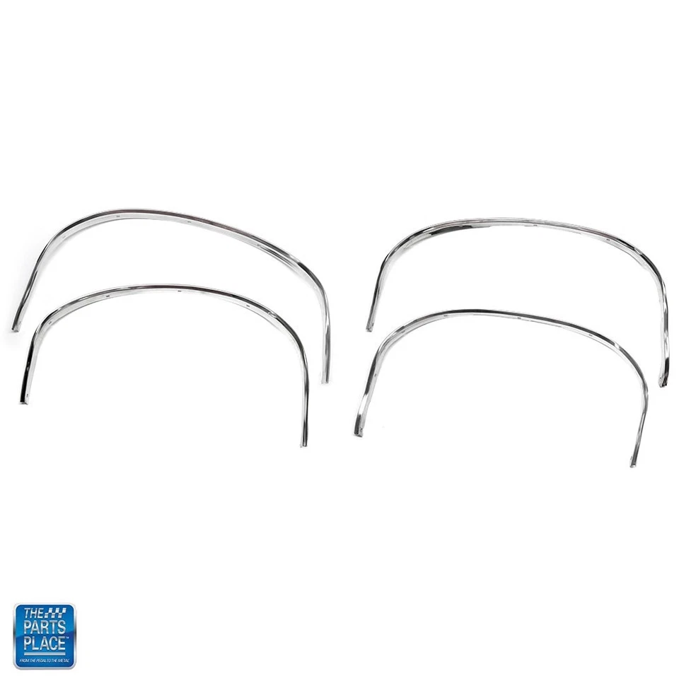 1970-1972 Cutlass 442 Supreme Wheel Well Moldings Stainless Steel Set of 4 - Image 1 of 1
