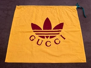 Gucci x Adidas 22 X 18 Inch Yellow & Burgundy Dust Bag Authentic - Picture 1 of 3