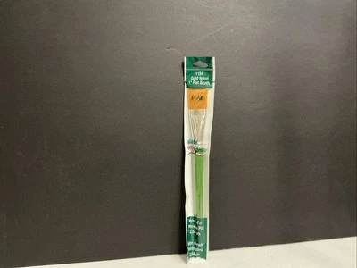 NIP Plaid FolkArt One Stroke Donna Dewberry 1184 1” Flat Gold Nylon - Image 1 of 4