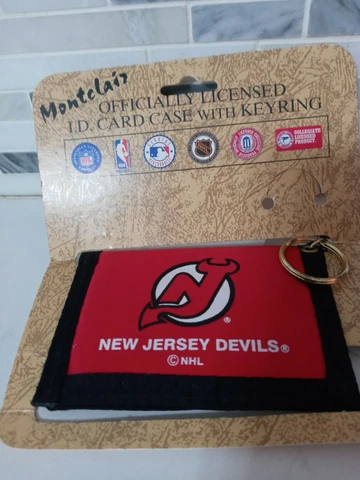 Officially Licensed NHL I. D. Card Case With Key Ring. New Jersey Devils Cover