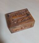 Vintage Wooden Carved  Trinket Box