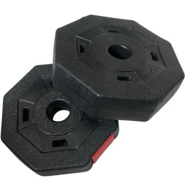 Plastic Standard 1.5” Set of 2 Weight Plates 2 kg & 1.5 Kg READ - Image 1 of 4