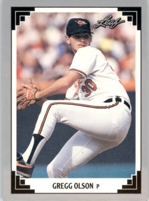 1991 Leaf Gregg Olson Baltimore Orioles #519 - Image 1 of 2
