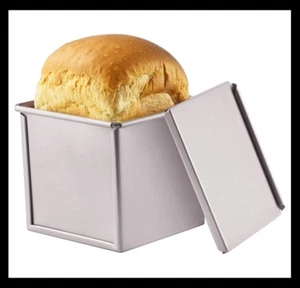 NEW CHEFMADE Mini Pullman Non-Stick Rectangle Loaf Oven Baking Toast 0.55Lb Lid - Picture 1 of 5