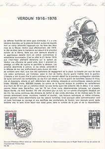 Document Philatélique 1er Jour 16 1976 Verdun - Imagen 1 de 1