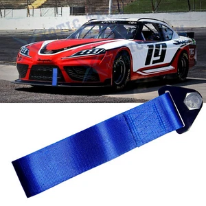 Sports Blue High Strength Racing Tow Strap Set for Front Rear Bumper Universal - Picture 1 of 8