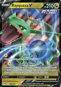 Pokemon Juego de Cartas Coleccionables Rayquaza V 100/159 (Jumbo) Corona Zenith Promo DE GRAN TAMAÑO - Imagen 1 de 1