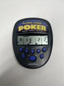 Vintage Radica Players Choice Poker Electronic Handheld Portable Game 1997 WORKS - Picture 1 of 2