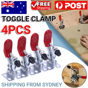4pcs 220Lb Holding Capacity Quick Release Hand Tool Toggle Clamp Horizontal AU - Picture 1 of 12