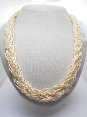 Collana Torchon di Perle d'acqua dolce naturali e Argento 925 - Girocollo - Immagine 1 di 4