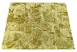 glänzende Olivenöl 160x200 kurzhaarig Felldecke Echtpelz - Bild 1 von 2
