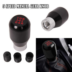 5 Speed Aluminum Manual Gear Shift Knob Shifter Lever Stick Black Universal