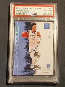 Ja Morant 2019-20 Panini Impeccable Silver Halo #90 RC ROOKIE 11/25 PSA NM-MT 8 - Picture 1 of 6
