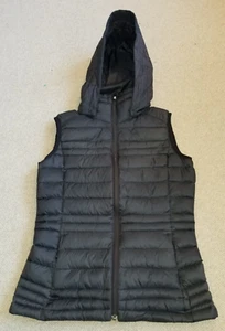 Womens Vest-BURTON AK-black quilted "Squall Dryride" hooded down filled-XS - Picture 1 of 10