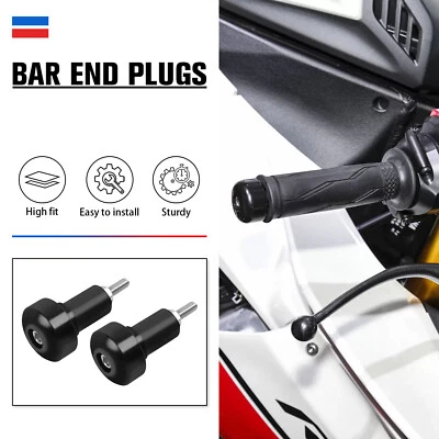 Para Yamaha YZF-R1 02-14 YZF-R6 2006-2007 CNC Manillar Empuñaduras Barra Extremo Tapa Deslizante Foto 1 de 4