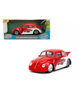 Jada 1:24 1959 Volkswagen Drag Beetle Slug Bug Punch Buggy 34230 Red/white Model - Picture 1 of 7