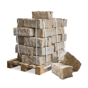 Palette 980 kg Sandstein Randsteine 40×20×15 cm – Garten | Mauersteine trocken - Bild 1 von 9
