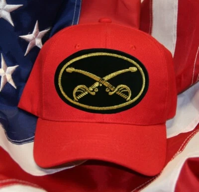 CALVALRY CAV CROSS SABERS HAT PATCH  US ARMY WOWAH FORT 1ST 2ND 3RD 4TH 7TH WOW  - Image 1 of 4