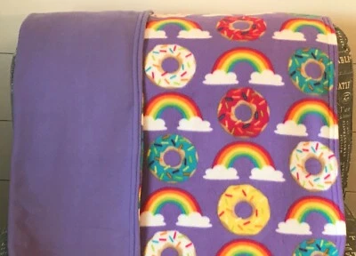 Manta de regalo arco iris donuts niño pequeño bebé niños niño 38X50 polar niñas cama Foto 1 de 3