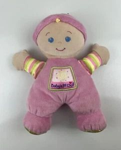 Fisher Price Brilliant Basics Babys First Doll Pink Plush Lovey Rattle 10" Toy - Picture 1 of 8
