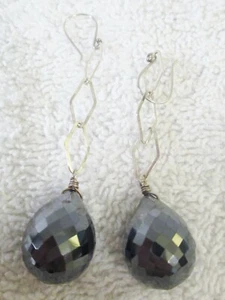 Pendientes Hermatitte facetados y plata de ley con caja de regalo - Imagen 1 de 6