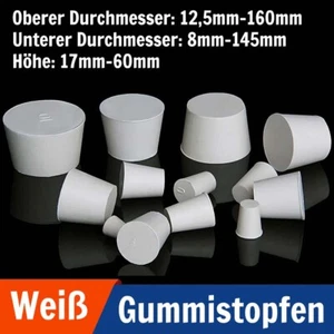 Rubber Stopper Bungs Laboratory Solid Hole Stopper Tapered Plugs Various Sizes - Picture 1 of 35