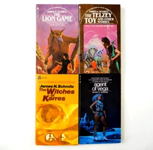 James H. Schmitz Vtg 4 PB Book Lot Telzey Lion Game Witches Of Karres Agent Vega - Picture 1 of 20