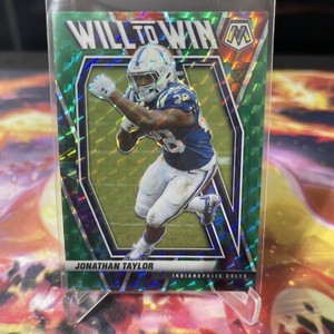 2021 panini mosaic Will To Win Green Prizm Jonathan Taylor Colts #WW9
