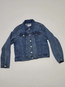 (#C) Old Navy Girls Long Sleeve Classic Blue Denim Jean Jacket Size XL 14-16  - Picture 1 of 6