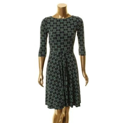 Vestido para mujer LEOTA NUEVO con cinturón estampado de nudo marinero línea A TEDO Foto 1 de 2