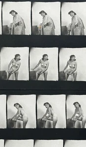 VINTAGE NUDE CONTACT SHEET 11X14 42 POSES (11X14) - Picture 1 of 2