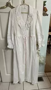 Pinehurst Morgenmantel Dessous Peignoir Vintage 60er Jahre mittelgroße Flecken rosa Spitze Blumen Kleid neu mit Etikett - Bild 1 von 12