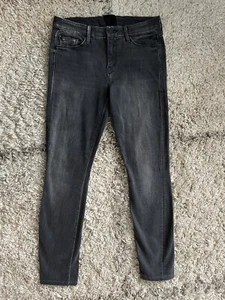 Mother pants the looker one last time jeans size 27 dark gray black skinny - Picture 1 of 8