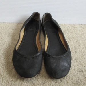 Zapatos planos de ballet de cuero negro para mujer Frye Carson 3472126 talla 8 B - Imagen 1 de 9