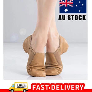 Jazz Shoe Slip On Modern Dance for Child and Adult,Split Sole,Quality Assured AU - Picture 1 of 11