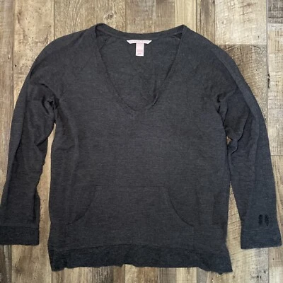 Victoria's Secret женщин свитер размер M темно серый v-образным вырезом вязаный W/карман - Изображение 1 из 4