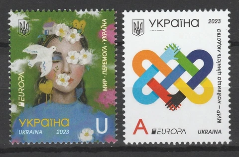 Ukraine 2023 CEPT Europa, Peace 2 MNH stamps Cover