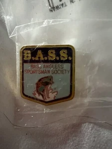 Vintage Bass Anglers Sportsman Society Lapel Pinback Hat Souvenir New Sealed - Picture 1 of 3