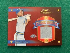 2002 DonRuss Classics Game Used Jersey, Robin Yount  #069 / 100 HOF Brewers