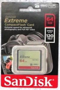 Sandisk Extreme CompactFlash Memory Card - 64 GB (SDCFXS-064G-A46) - Picture 1 of 1
