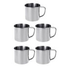 5 Pcs Travel Coffee Cup Tumblers Stainless Steel White Wine Glass