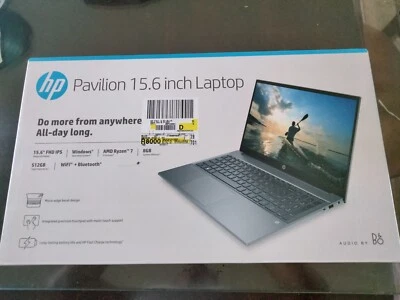 PORTATIL HP PAVILION 15.6 512GB AZUL 8GB WINDOWS AMD RYZEN 7 Foto 1 de 2