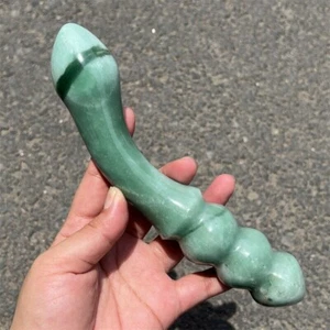 7.7" TOP Natural aventurine Massage stick quartz crystal Wand reiki healing 1pc - Picture 1 of 8