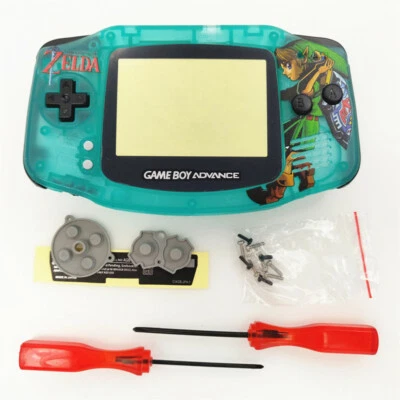 Zelda Link Sword Clear Green Shell Case Housing for Nintendo Game Boy Advance - Image 1 of 4