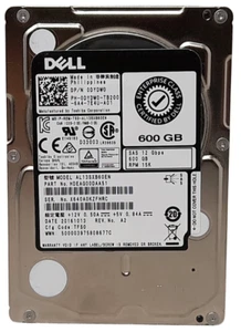 Dell AL13SXB60EN 0DYDW0 15K 600GB 2.5" SAS Hard Drive 100% Health - Afbeelding 1 van 2