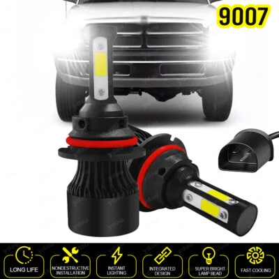9004 4-Sides LED Headlight for Dodge RAM 1500 2500 3500 1994-2001 High Low Beam - Image 1 of 4